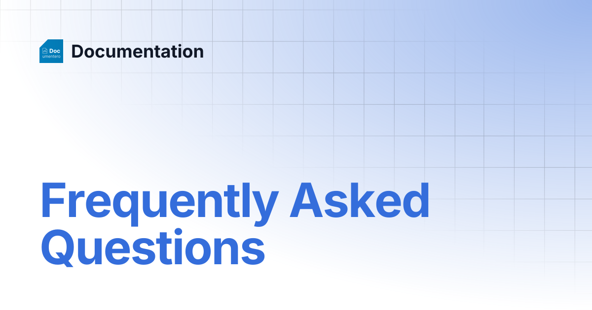 Frequently Asked Questions | Documentation